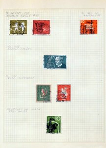 GERMANY 1955/59 Used on 10 Pages(Aprx 90 Items) (MZT 307) 