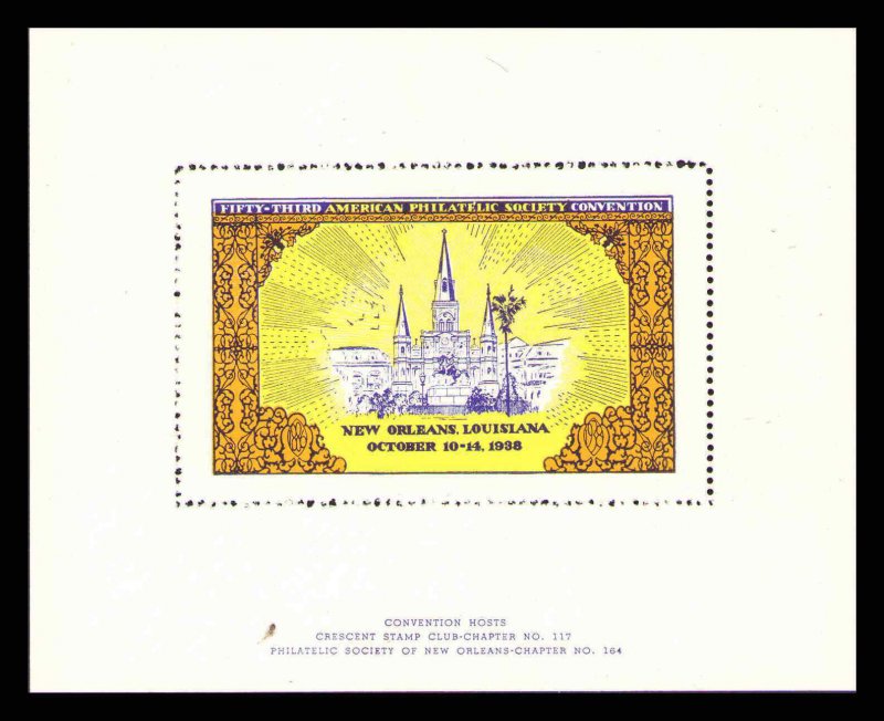 1938 CRESCENT CITY STAMP CLUB NEW ORLEANS SHOW 53rd APS Convention