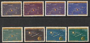 PARAGUAY 1962 SOLAR SYSTEM Space Set Sc 728-735 MH