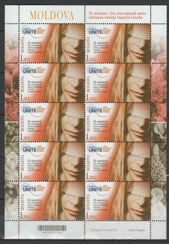 Moldova 2020 Violence against women MNH Full sheet