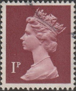 Great Britain #MH23 1979 1p  Crimson QEII Machin Head USED-VF.