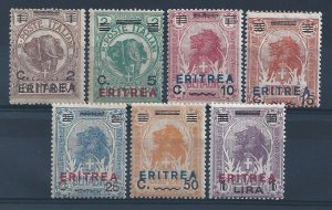 1924 ERITREA, n. 80-86 , Stamps di Somalia overprintti Eritrea ,  7 values  MNH