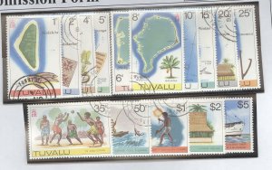 Tuvalu #23-37 Used Single (Complete Set) (Maps)