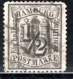 German States Hamburg Scott # 13, used