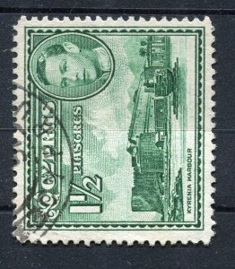 CYPRUS; 1938 early GVI issue fine used 1.5Pi. value