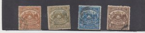 Chile 1925 2,10,20,1 Peso Telegraph Used  Revenue  Fiscal