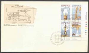 Canada ~ #1209a ~ Science & Technology ~ Combo FDC Block