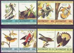 ST.VINCENT  807-10 MNH 1985 AUDUBON BIRD BICENTENNIAL