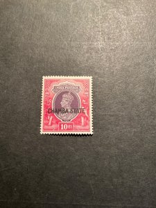 Stamps Indian States Chamba Scott #85 hinged