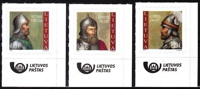 LITHUANIA 2023-04 Definit: Rulers of Great Duchy of Lithuania. Logo CORNER, MINT