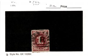 United States Postage Stamp, #J22 Used, 1891 Postage Due (AC)