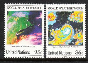 550-51 United Nations 1989 World Weather Watch MNH