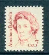 1850 7c Baldwin Fine MNH Dry Gum