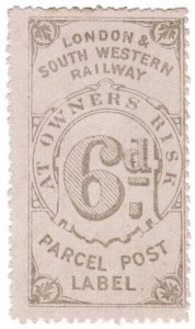(I.B) London & South Western Railway : Parcel Post 6d