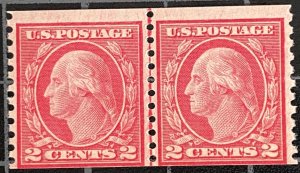 US Stamps- SC# 455 - MNH -  Coil  Line Pair -  Final Markdown - SCV = $105.00