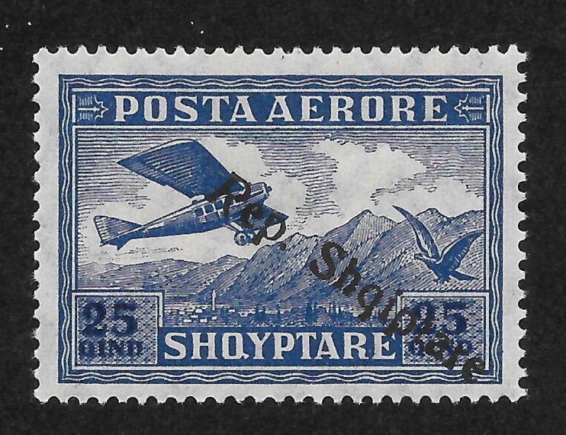 Albania Scott C10 Unused HOG - 1927 Airplane Crossing Mountains O/P - SCV $4.75