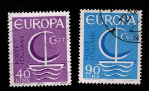 Italy Scott 942-943 Used Europa 1966 set