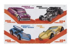 2018 Hot Wheels  forever stamps  5 Booklets 100plp