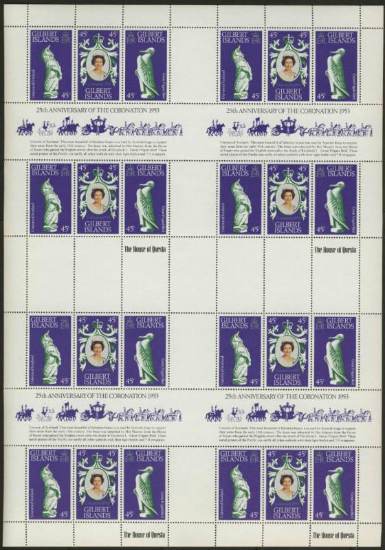 Gilbert Islands 312 Sheet MNH Queen Elizabeth Coronation