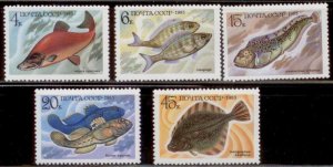 Russia & Soviet Union 1983 SC# 5164-8 Fish MNH L282-3