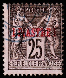 France Offices in Turkey, Levant Scott 1 (1885) Used G, CV $16.00 C