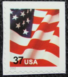 US #3634 MNH Booklet Single, American Flag, SCV $.75 L12 