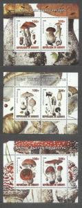 Djibouti 2009 Mushrooms, 3 perf. sheet, MNH    S.115