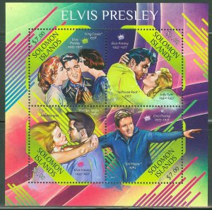 SOLOMON ISLANDS  2013  ELVIS PRESLEY ANN MARGARET & JUDY TYLER SHEET MINT NH