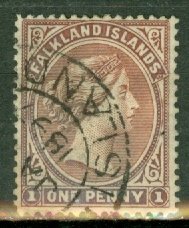 JA: Falkland Islands 5c used CV $95