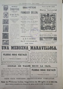 MI) 1894 GUATEMALA, NEWSPAPER RATE: SINGLE FOLDED PAGE OF A SMALL