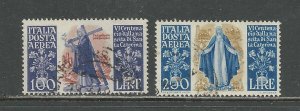 Italy Scott catalog # C127-C128 Used