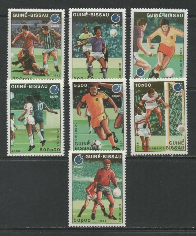 Thematic Stamps Sports - GUINEA BISSAU 1988 EURO FOOTBALL 1021/7 7v mint