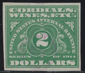 Scott # RE30 Lot D416  $2.00 Cordials & Wine Revenue  Used