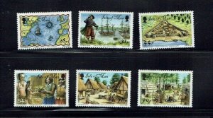 Isle of Man: 2007 400th Anniversary of Jamestown Virginia, MNH set 