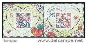 2011 TAIWAN LOVE 2V STAMP