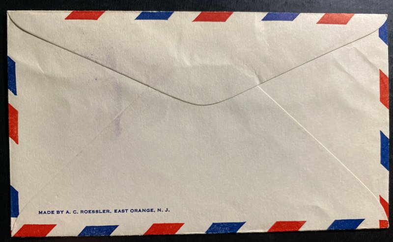 1930 Colon Canal Zone Panama First Day Airmail Cover FDC To East Orange NJ USA