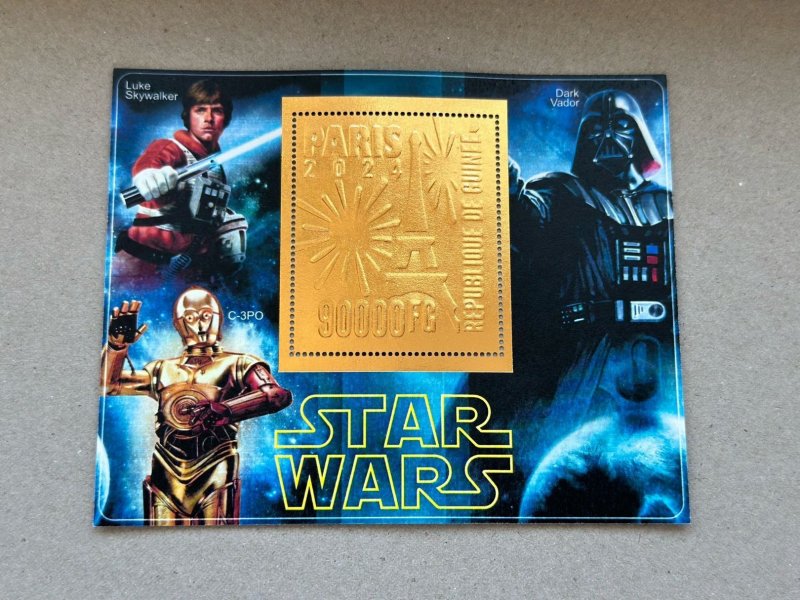 Cinema. Star Wars 8 blocks Foil Bronza perforated NEW 2024 year MNH **