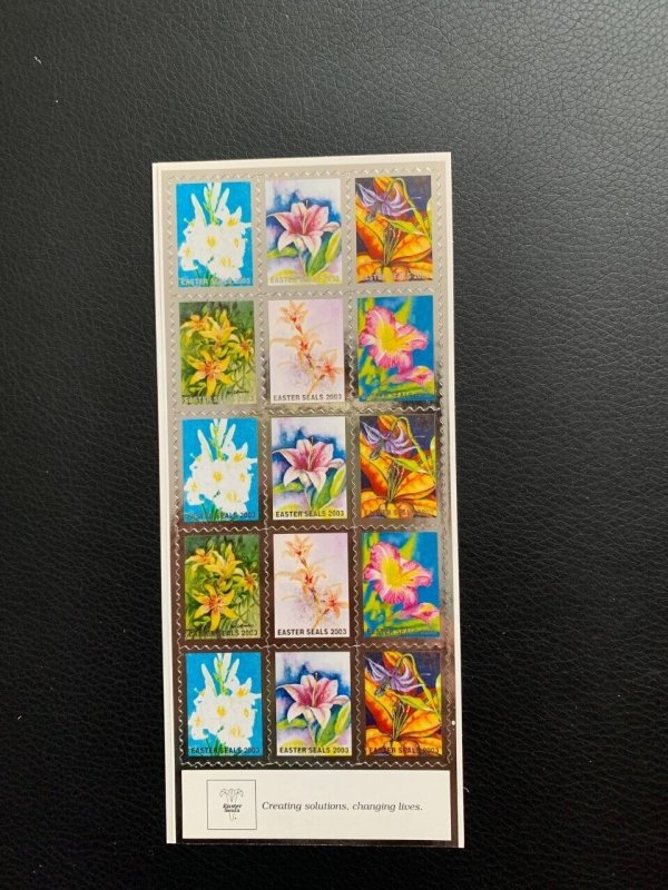 Easter Seals stamp sheet of 30,  MNH 