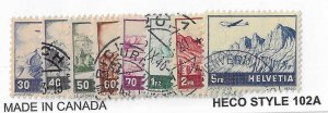 Switzerland Sc #27-C34  set of 8 airmails VF