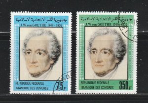 Comoro Islands 549-550 Set U Johannes von Goethe