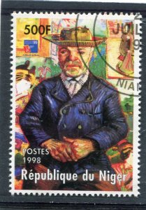 Niger 1998 VINCENT VAN GOGH Painting 1 value Perforated Fine Used VF