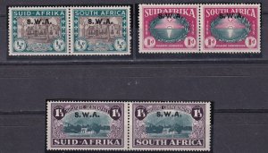 1939 South West Africa SWA, Semi Postal   , Mint Hinged # B9-B11