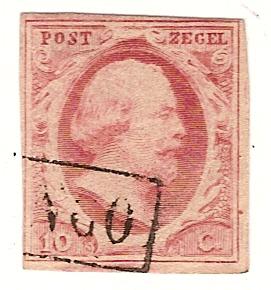 Netherlands Scott #2 Used in fine