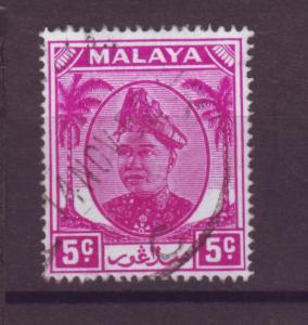 J17854 JLstamps1952 malaya selangor used #95 sultan