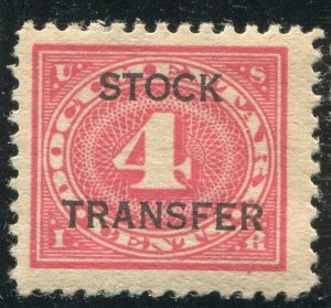 RD3 4c Stock Transfer  Mint NH  OG  VF