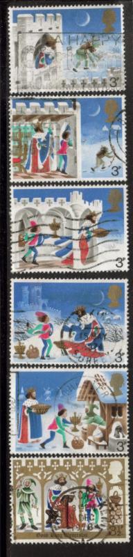 Great Britain Sc 709-4 1973 Christmas stamps used