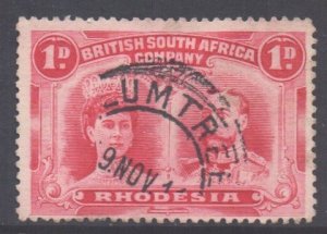 Rhodesia Scott 102, 1910 George V 1d Perf 14 used