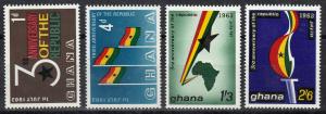 Ghana 3rd Anniv. of Republic (Scott # 143-46) MNH