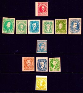 Confederate CSA General Issues Facsimiles Reprints Fakes  Civil War Stamps CSA
