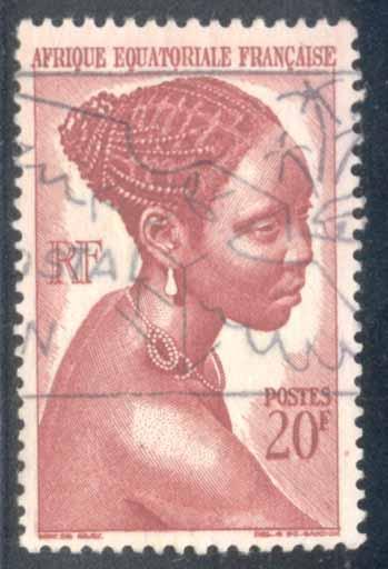 French Equatorial Africa ~ #183 ~ Bacongo Woman ~ Used